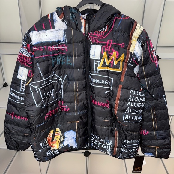 Jean-Michel Basquiat X Members Only Alchemy Puffer Jacket Size XL NWT - Picture 2 of 8